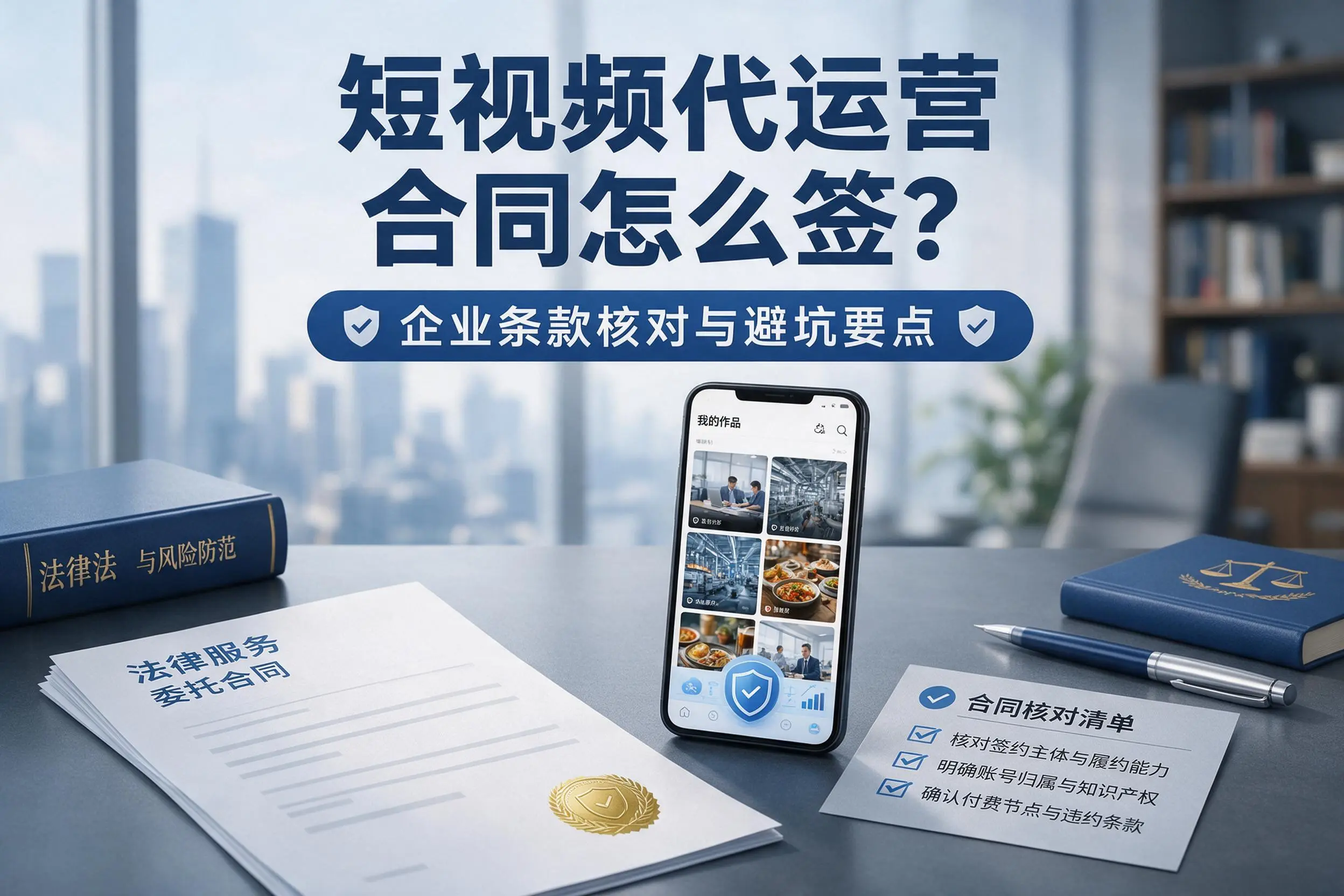 短视频代运营合同怎么签？迪庆企业条款核对与避坑要点