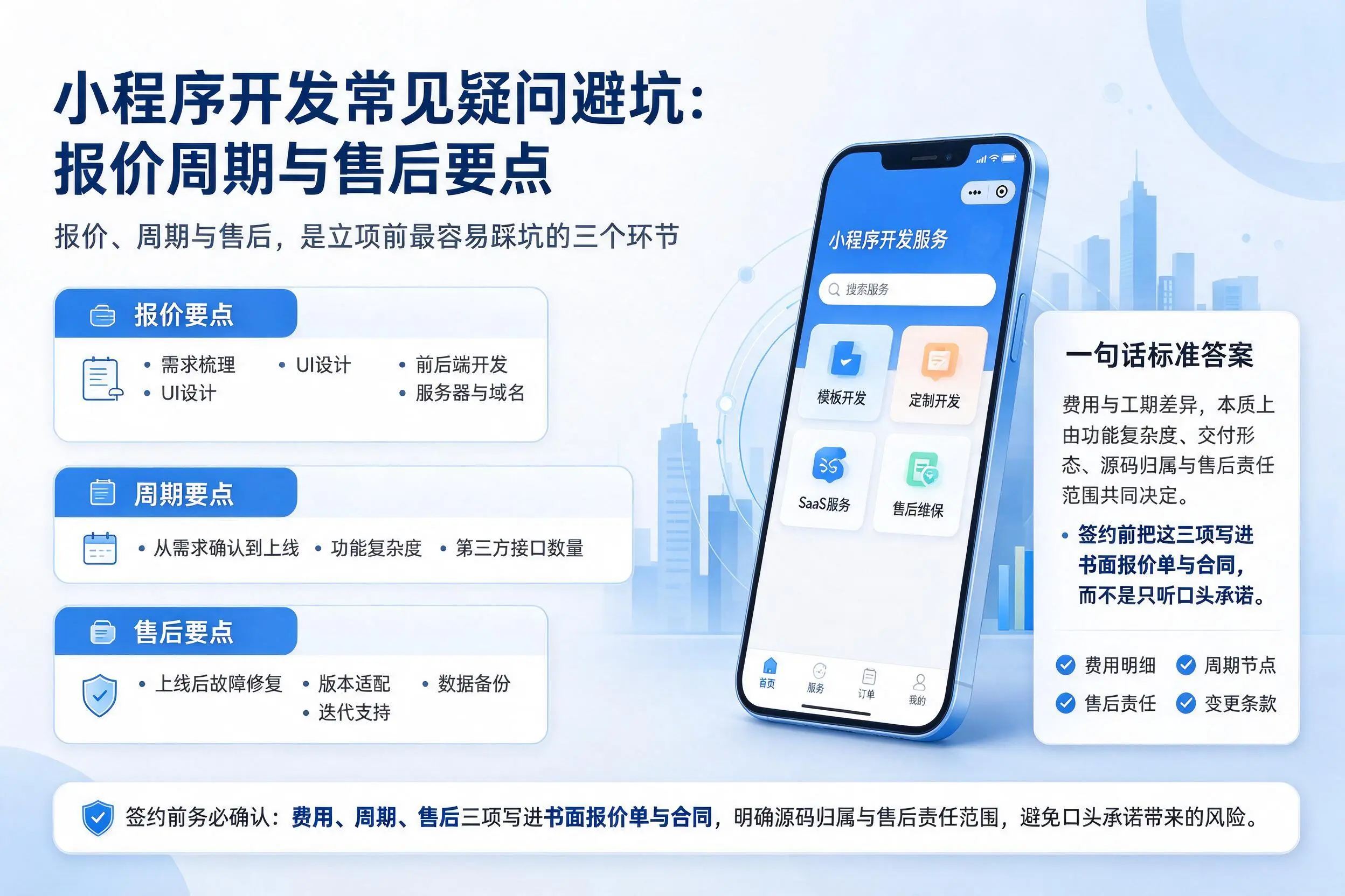 迪庆小程序开发常见疑问避坑：报价周期与售后要点