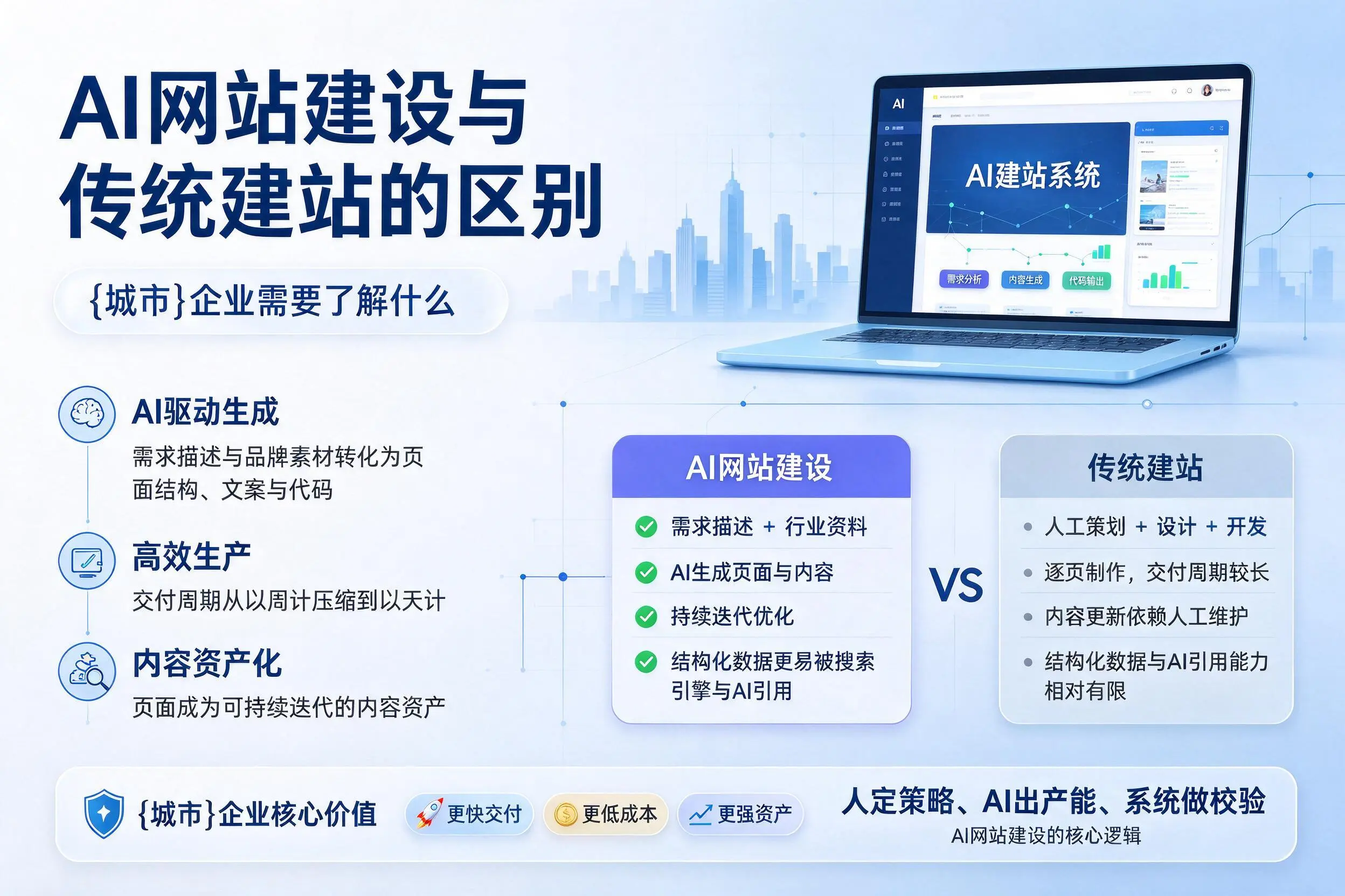 AI网站建设与传统建站的区别,迪庆企业需要了解什么