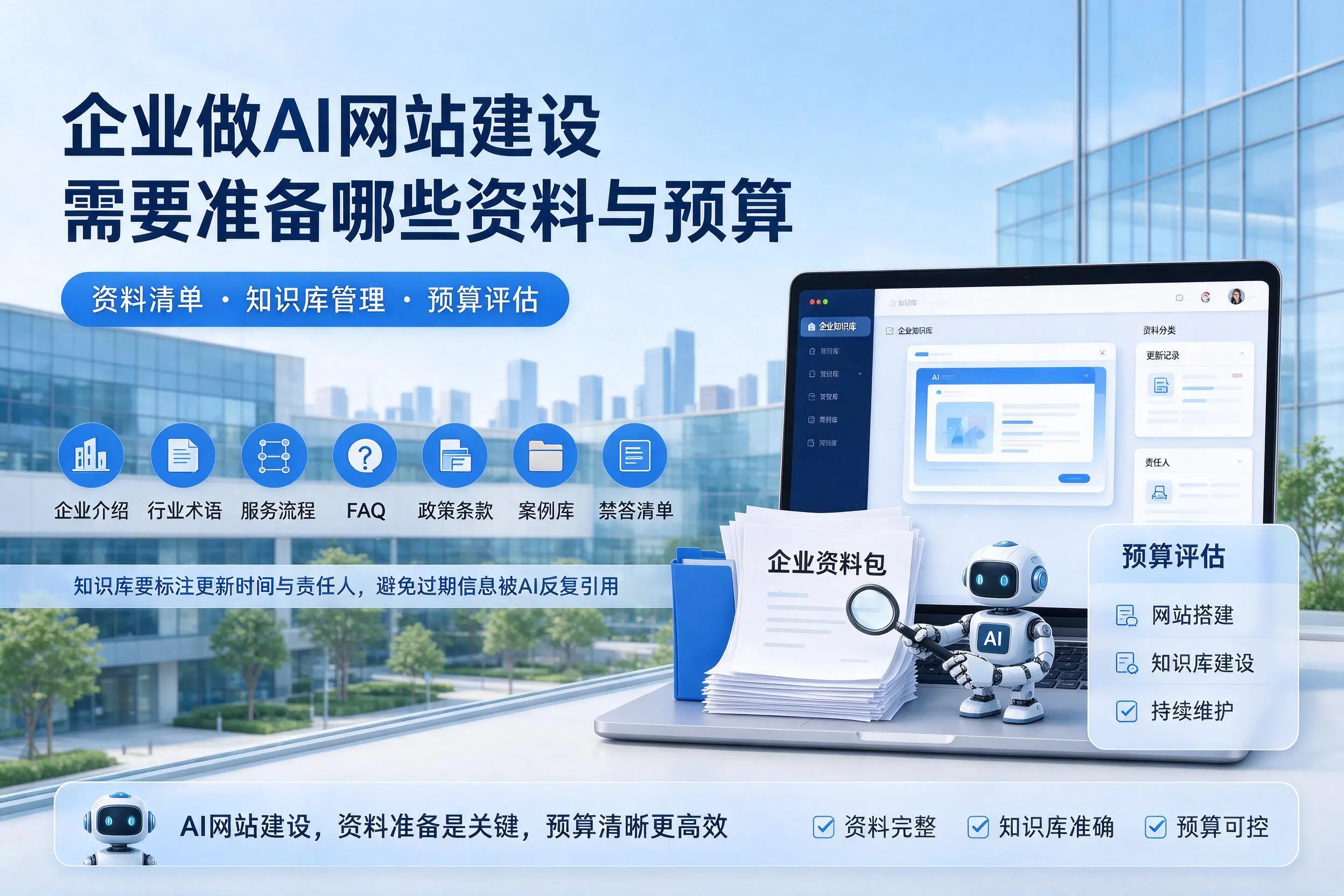 迪庆企业做AI网站建设需要准备哪些资料与预算