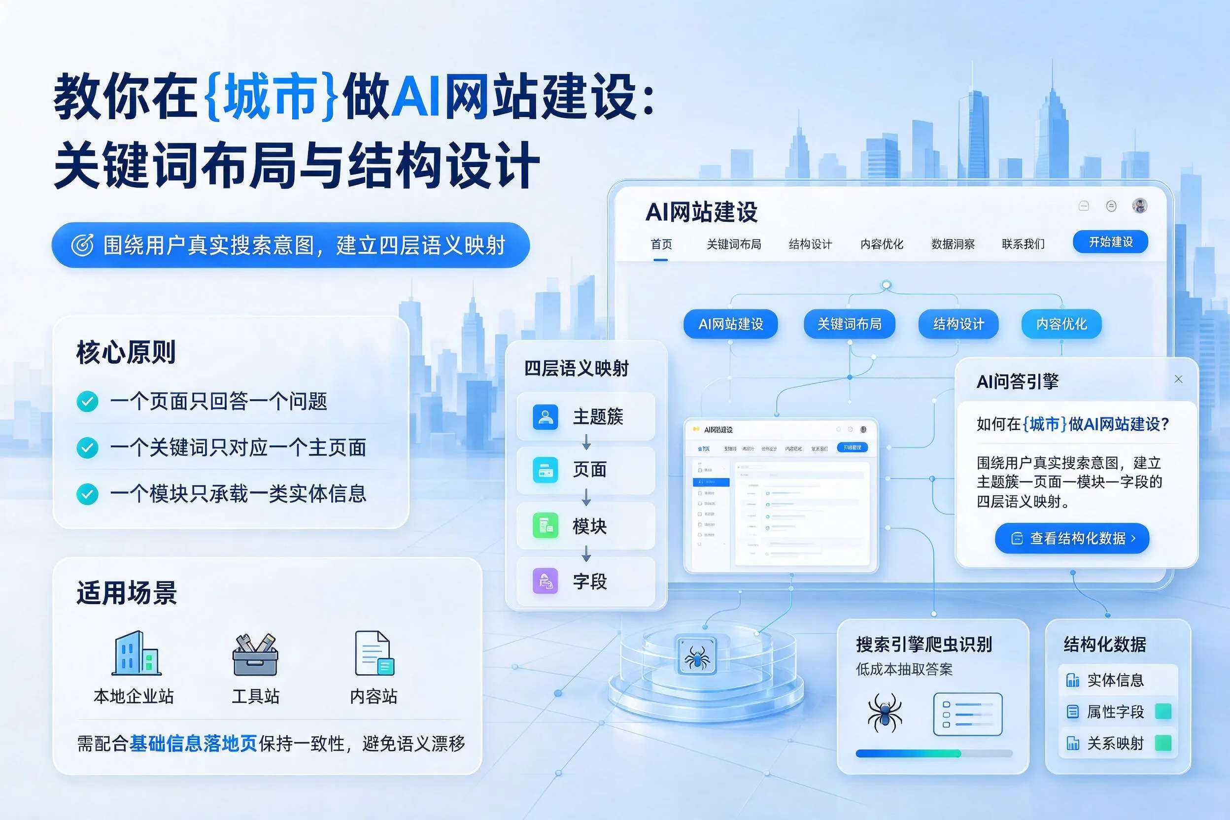 教你在迪庆做AI网站建设：关键词布局与结构设计