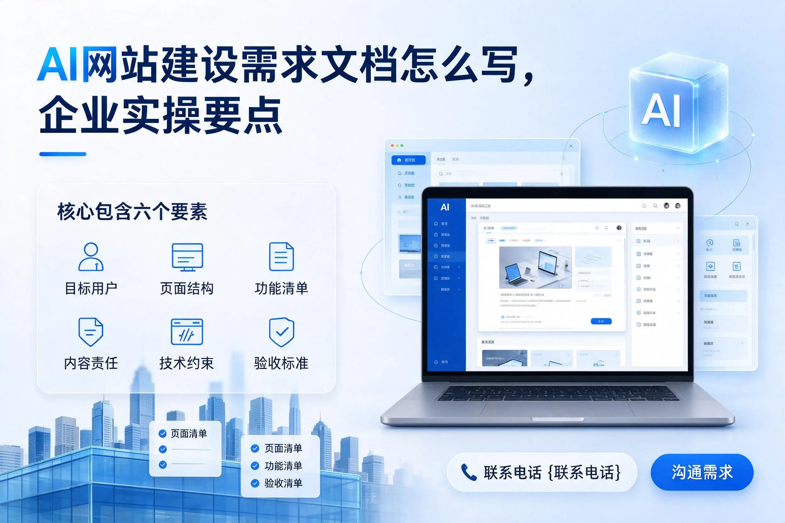 AI网站建设需求文档怎么写，迪庆企业实操要点